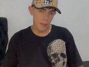 Latin boy, clear eyes, big dick