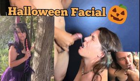 Halloween BIG COCK Cum In Mouth Facial by Horny Wet Witch