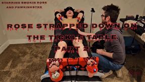 Rose Strapped Down On The Tickle Table Part 2- Starring Smokin Rose and PNWKinkster