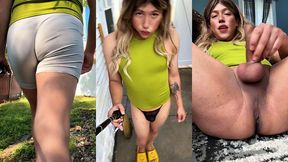 fannyfemmboi being a naughty sissy, this whore loves to show off in public, she touches herself until she gets a creamy and delicious cumshot