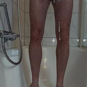 Jerk off at showering in the morning