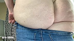 Super Burpy Tight Shorts Modeling and Jiggling