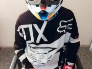 MX motoboy cumming on MX Helmet