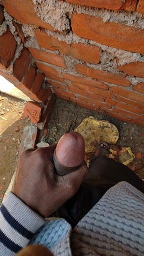 Mastrubation in a construction site