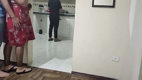 Cheating Fun with Wife's BF While Husband's Away