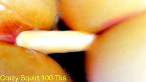 anal masturbation with a double anal dildo .