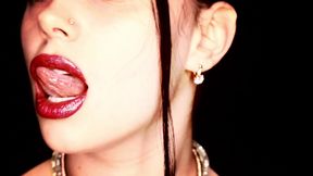 Hookah smoking  & glossy lipstick fetish & smelling & teasing & kissing