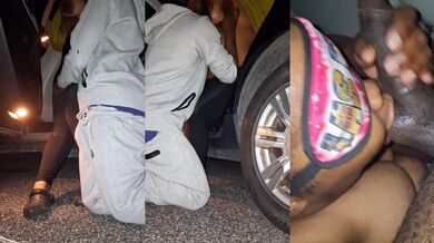 FUCK IT!!!! GORILLA P WANTED TO SUCK HUGE SOFT TITTIES OUTSIDE HIS RIDE BEFORE SHE DEEPTHROATS INSIDE!!!!!!!!!!