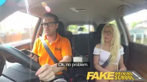 Hot Driving School Stunning blonde gets deep creampie