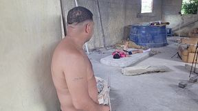 transei com a sapatao no colchao no terraco de casa