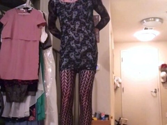 Sissy Crossdresser Plays with Sex Toy