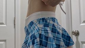 18-year old Jenna naughty cheerleader perky tits flash upskirt ass