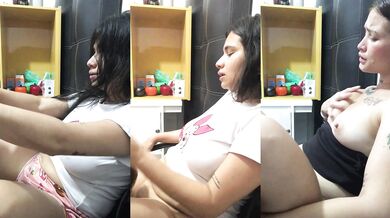 My girlfriend begs for my tongue until she gushes wet orgasm