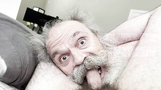 Elder Guy Humungous Moustache Dickblower