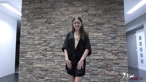 Leggy beauty rides a fat cock and gets sprayed