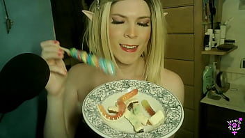 Trans Christmas Elf Jessica Bloom Prepares Magic Candies for Santa Jessica Bloom