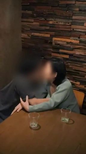 Sex in a late-night bar, While fooling around with my close female friend, our erotic switch was turned on(#411)   Clip 1