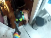 My Omega Puppy Playing With His Toys and Eating Out of His Bowl