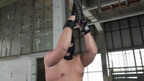 Girlfriends having fun with ballbusting