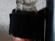 Homemade Solo Stud Edged by MILF’s Remote Handy Toy: Cock Ring Cumshot Explosion