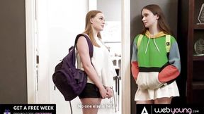 Naturally Stacked Babes Hazel Moore & Samantha Reigns Have Some Class Pussy Fun After Tough Exam