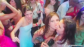 Superb horny brides suck big cocks in public