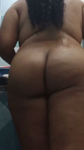 Pregnant Chubby Wife Taking A Shower   Clip 2