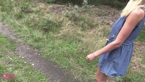 Kinky Blonde Nympho Fucked Right on the Railway Track