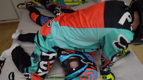 unpacking fox helmet, googles jism, sucky-sucky