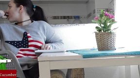 Table fuck with big tits blowjob - Get it up!