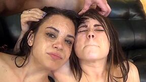 Lewd Whore Gets Facial After Harsh Deepthroat Clip