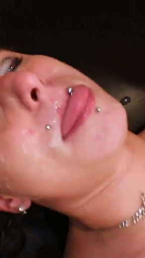 ANAL Fucked Stripper Gangbang Party Penis Stuffed Whore LICKS ASS and Loves Semen!   Clip 1