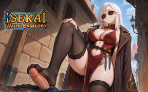 Isekai Waifu Overlord Gameplay Part 6 - Alberta S. Kammer Foot Jerking H-scene