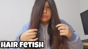 Long Hair Fetish - Brushing & Hair Curtain Face Cover Chubby Latina