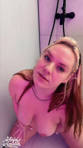 German Shower JOI - Dildo Sucking & Facial Countdown