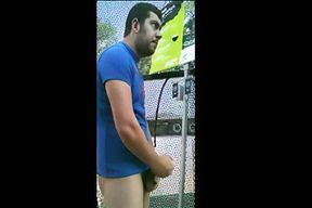 Home Depot Bear Jacks Off in the Garden Center