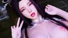 3D Asian stripper unveils flawless tits getting pounded with raw intensity