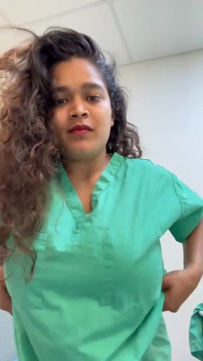 Nurse with huge ass undresses in a steamy scene