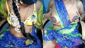 Tamil Mallu Aunty Open Saree