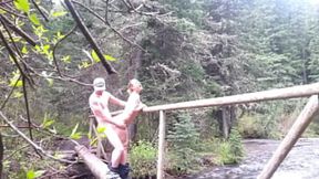 Blonde wife gets big cock in public and hotel - Anal & Creampie