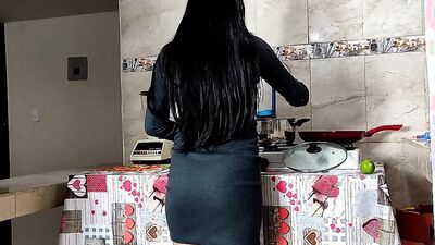 My Beautiful Sister-in-law Cooking gets Fucked with me because I have a Bigger Cock than her Cuckold Husband