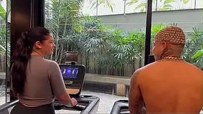 I met this fair-skinned Latina girl at the gym in the apartment where I