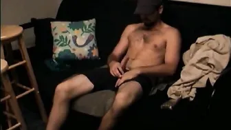 Straight Amateur Jeff Jerks His Seven-Inch Cock and Cums