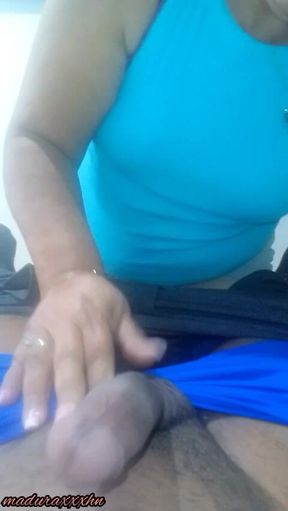 Mature 60-year-old MILF Turns Me on with a Rich Handjob and Then Rides the Black Cock
