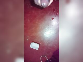 Abode male masturbating his ebony hard darksome rod when alone in the abode ????????????