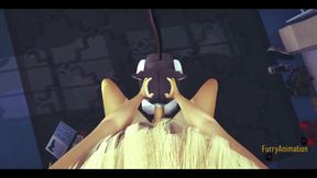 Furry Hentai - POV Fox X Kittycat Blowjob and Fucked