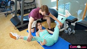 Good dick-riding session with a long-legged brunette Sage Roux