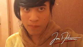 Jon Arteen pees in the toilet thinking of you (cute twink gay porn for pee fetishists)