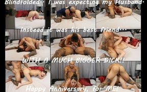 Husband's Friend Surprises Me While I'm Blindfolded