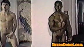 Hot muscular jocks tease and jerk off their rock hard cocks
